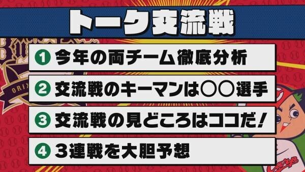 【カープ道】パ・リーグ芸人とトーク交流戦第３弾オリックス編にタモンズ安部参戦！