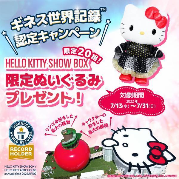 ２つのギネス世界記録™に認定！ 「HELLO KITTY SHOW BOX」×「HELLO KITTY APPLE HOUSE」
