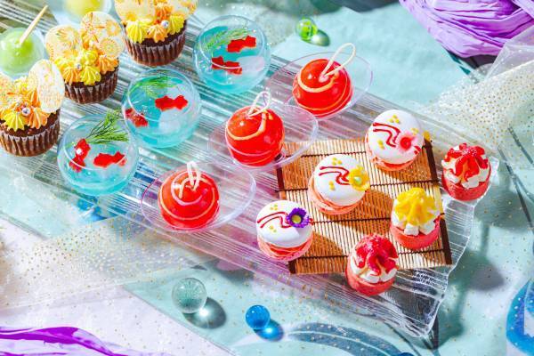 横浜・大宮で『夏祭りアフタヌーンティー』花火や水ヨーヨー、金魚すくいやかき氷などの和洋折衷スイーツを販売