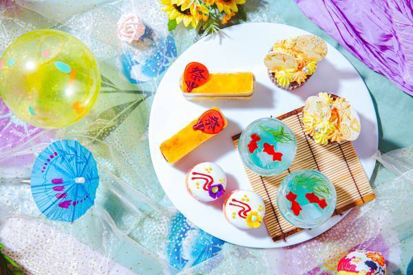 横浜・大宮で『夏祭りアフタヌーンティー』花火や水ヨーヨー、金魚すくいやかき氷などの和洋折衷スイーツを販売