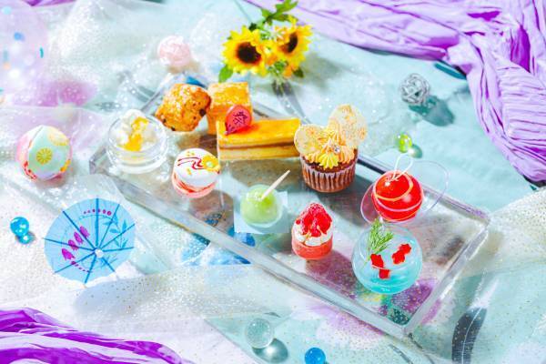 横浜・大宮で『夏祭りアフタヌーンティー』花火や水ヨーヨー、金魚すくいやかき氷などの和洋折衷スイーツを販売