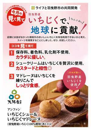 【近畿圏ライフ】地元大阪産の果物を使用した“サステナブル”なスイーツが誕生！「アンファン　いちじくシュー＆いちじくマドレーヌ（羽曳野産いちじく100％使用）各1コ入」新発売