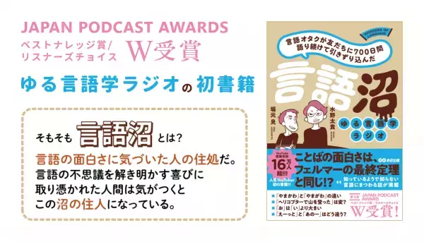 「ゆる言語学ラジオ」初書籍！『言語オタクが友だちに700日間語り続けて引きずり込んだ 言語沼』2022年1月10日刊行