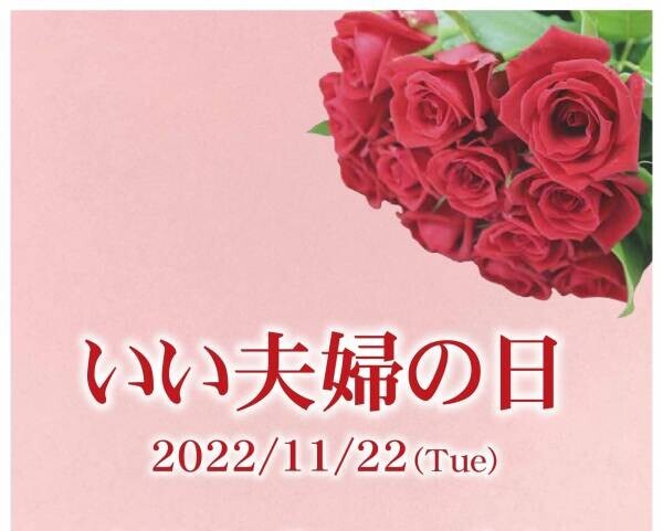 11月22日(火)【いい夫婦の日】心安らぐひととき、花が彩るふたりの時間。
