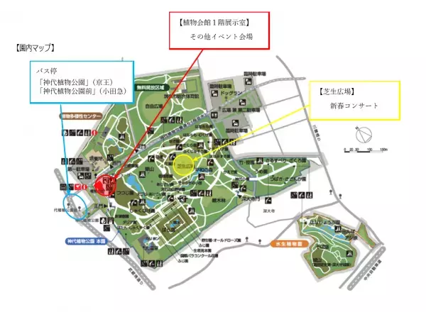 神代植物公園「正月開園と新春の催し」のお知らせ