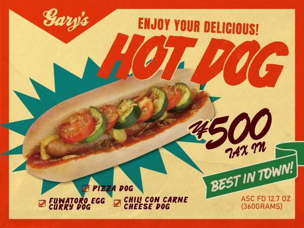 カフェメニューが大幅リニューアル！！3種の新作ホットドッグが仲間入り！“新しいオーサムな味”をお試しあれ！