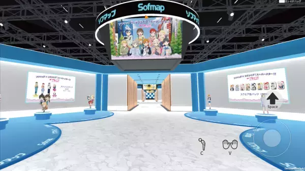 バーチャル秋葉原でソフマップがコラボカフェの展示空間をオープン