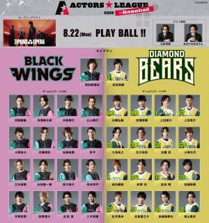 『ACTORS☆LEAGUE in Baseball 2022』新たなメンバーも参戦決定!！！メインビジュアル&チケット情報解禁！！