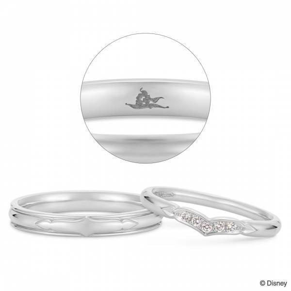 【ディズニー】 『アラジン』 婚約指輪＆結婚指輪 『Trust me（トラスト ミー）』 「アラジン」と「ジャスミン」ふたりの世界観をモチーフに