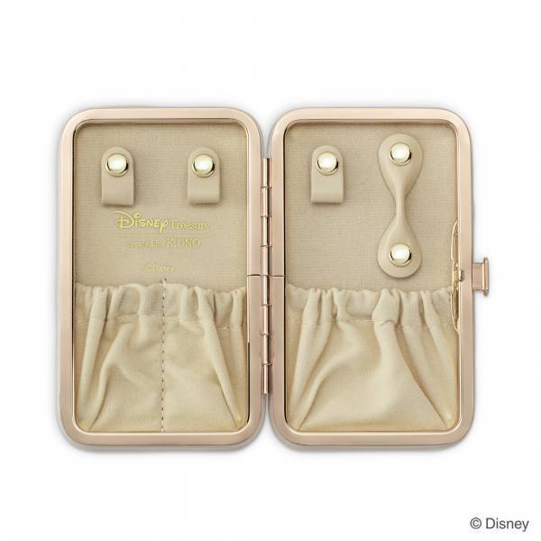 【ミッキー＆ミニー】新色トラベルジュエリーケース ミルクティーカラー12月4日(月)新発売 さりげなくナチュラルなカラーの刺繍、ケイウノオリジナルデザイン