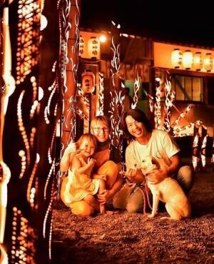 【ロッジ舞洲】竹灯り作家の桧垣さんご夫婦が手掛ける竹装飾、冬のガーデンに心温もる灯りを！大阪ベイエリアのホテル・ロッジ舞洲が素敵な冬の過ごし方を演出！