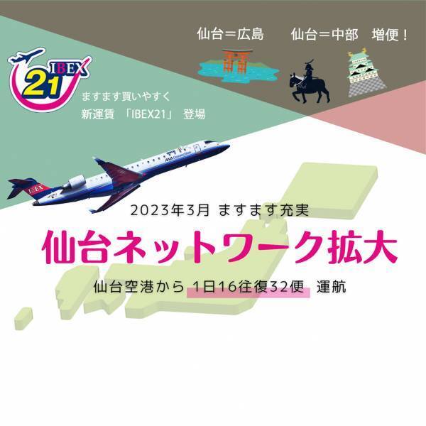 【IBEX】2023年3月26日～10月28日分 お得な航空券販売開始します！