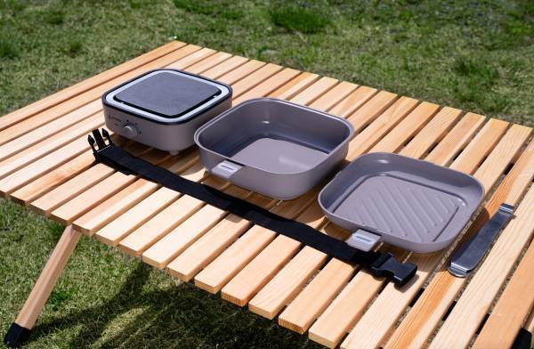 コンパクトに収納できてアウトドアでも便利な電気クッカー SOTOMOスタッキングクッカーをクラウドファンディングにて先行販売