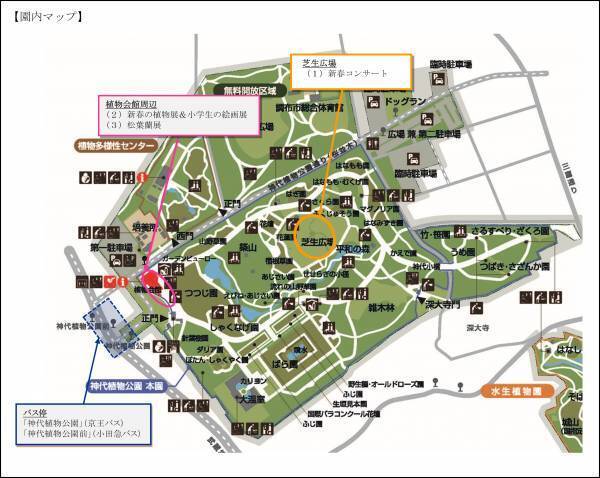 【神代植物公園】1/2～開園！「新春コンサート」と新春ならではの植物展示で新年の訪れを祝う