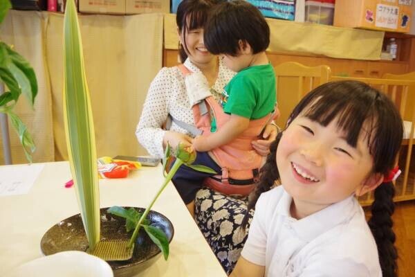日本の伝統文化×SDGs 　花育いけばなレッスン　2023年6月～　麗澤幼稚園にて課外教室として開始