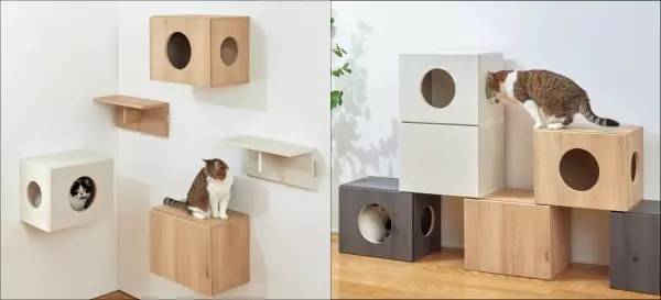 【新商品】ネコ好き社員が考えた愛猫のステップと壁面収納の両立を叶える家具をディノスが発売