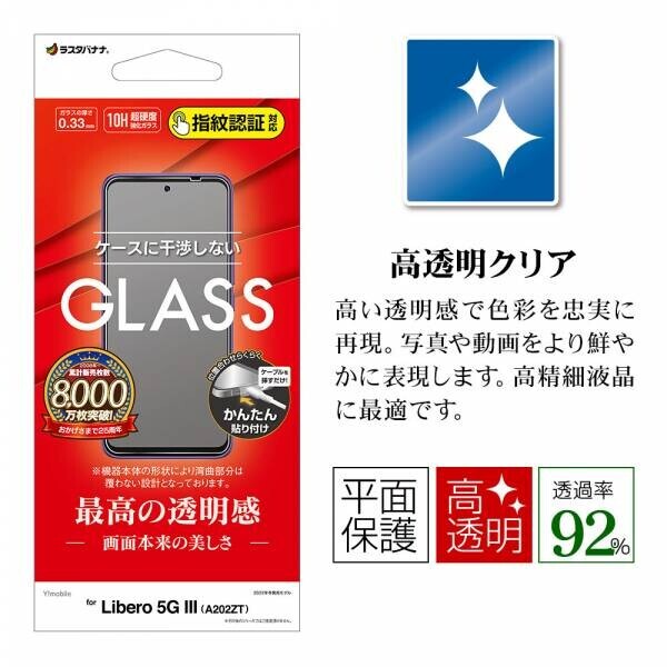 2万円台の5Gスマホ！大画面＆多機能トリプルカメラ「Libero 5G Ⅲ」専用ガラスフィルムを発売！