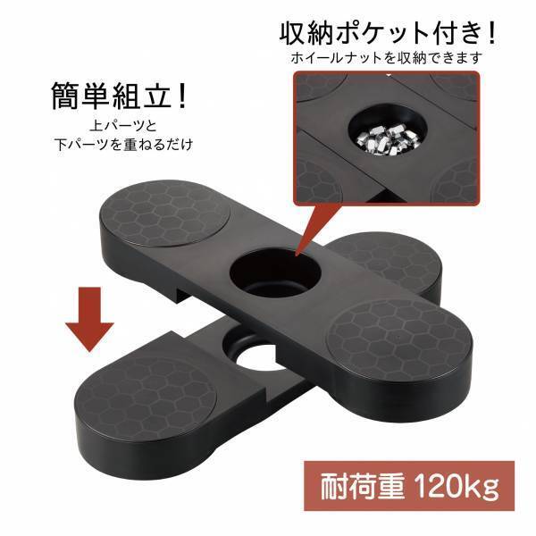 ベランダやガレージでの収納に便利、タイヤを雨や紫外線から守る！『タイヤパレット&タイヤ収納カバー』をセット販売で新発売！！