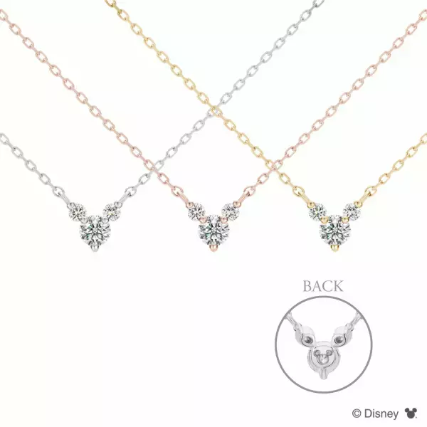 【ディズニー】「ミッキーマウス」のアイコンをモチーフにした新作ネックレス＆ピアス ３ピースのダイヤモンドが輝く、シンプルでエレガントなジュエリー 10月16日(月)に新発売 全国のケイウノ店舗、ケイウノオフィシャルサイトにて