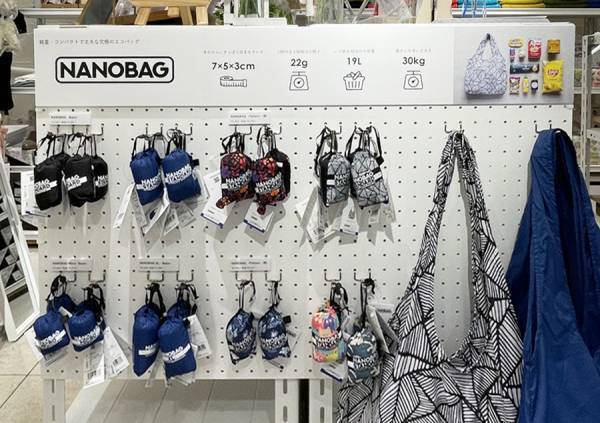 大容量でコンパクトなエコバッグ「NANOBAG」　人気雑貨店「Editorial」の販売個数が12月で過去最高450個を達成