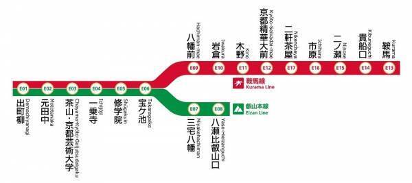 ～ 秋の夜空を彩る紅葉のライトアップ ～ 「もみじのトンネル」・二ノ瀬駅・貴船口駅の 紅葉ライトアップ期間を延長します