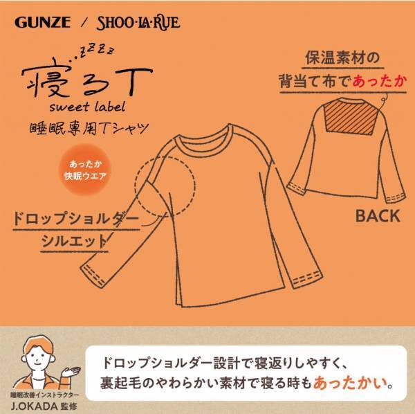 GUNZE（グンゼ）/SHOO･LA･RUE（シューラルー） あったか「快眠ウェア」シリーズの コラボレーション商品が販売スタート！