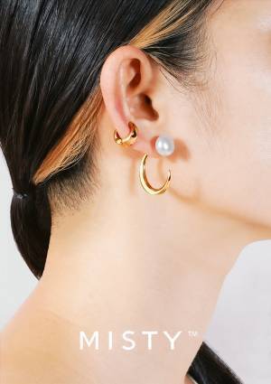 フォルムと普遍的な美しさを追及するジュエリーブランド「MISTY」淡水パールキャッチピアス”インナービューティー”シリーズが新発売