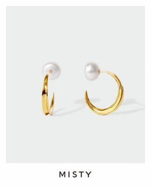 フォルムと普遍的な美しさを追及するジュエリーブランド「MISTY」淡水パールキャッチピアス”インナービューティー”シリーズが新発売