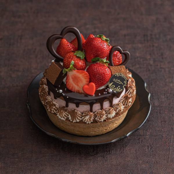 バレンタイン限定【ラ・メゾン】チョコがとろける『あまおうとメルティ・ショコラムースのタルト』予約開始