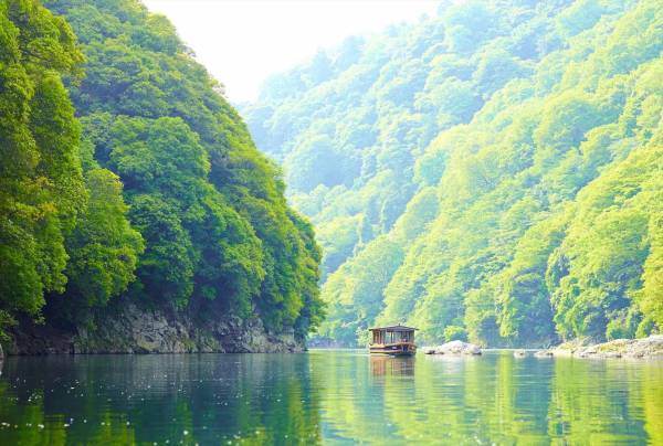【星のや京都】～嵐峡の新緑を望む空中茶室や屋形舟を貸し切り、季節の夕食や新茶を堪能～新緑の薫りに包まれ過ごす滞在プログラム 「風薫(かぜかお)る星のや新緑滞在」提供｜期間：2023年5月10日〜6月15日