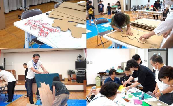 LeTechは「山王こどもセンター」のこども達と「看板づくりワークショップ」を実施し、新センター開所式に出席しました