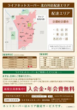 ご注文いただいた商品を店舗からご自宅へお届け「ライフネットスーパー北白川店」サービス開始