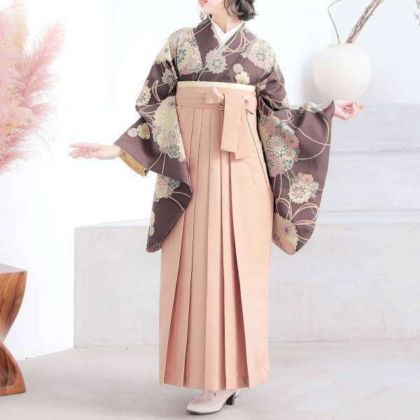 卒業式・修了式に！京都きもの町オリジナル袴「南天刺繍」、スモーキーピンク・オリーブ・ダークグリーン・イエローベージュ発売