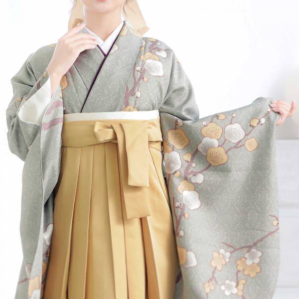 卒業式・修了式に！京都きもの町オリジナル袴「南天刺繍」、スモーキーピンク・オリーブ・ダークグリーン・イエローベージュ発売