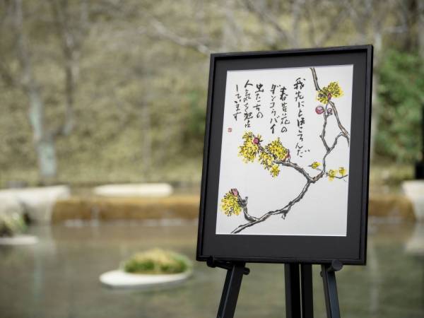 【星野温泉 トンボの湯】照明による景観演出を一新してリニューアル、2023年3月25日営業再開～四季の自然を伝える書画「森羅百撰」が新登場～