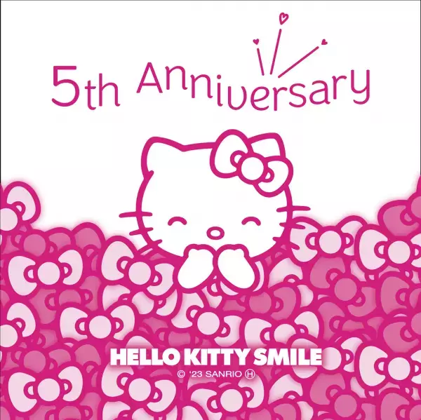 『HELLO KITTY SMILE　5周年イベント』 第一弾 「HELLO KITTY 5th ミッションカード」 3月15日より配布中！