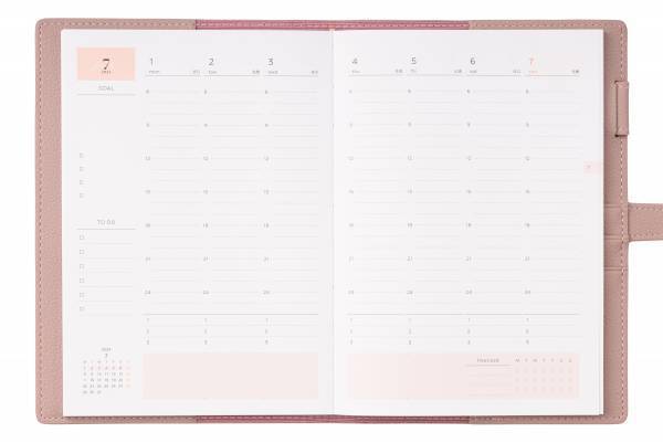 高級感のある柔らかな風合いのシュリンク調PUレザー使用 “petal” 2024年 新作綴じ手帳/システム手帳が登場【GRAMAS Cultivate】