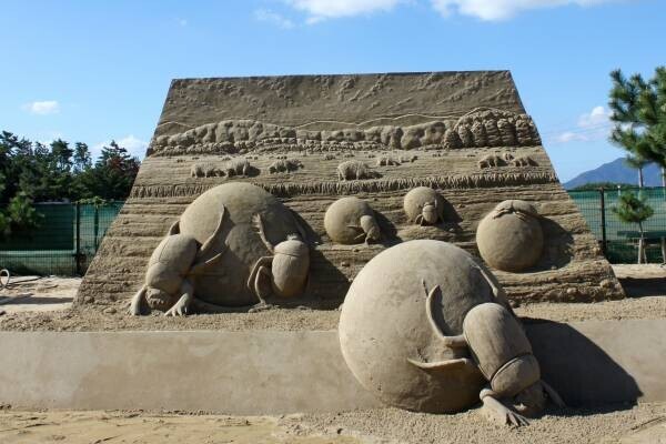 福岡県の芦屋町、あしや砂像展2023の開催決定! 国内外のプロ彫刻家が作る砂の彫刻の芸術展示イベントが１０月２７日～ １１月１２日開催!