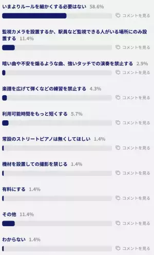 Surfvote投票結果「ストリートピアノのルールを細かく設定するべきか？」