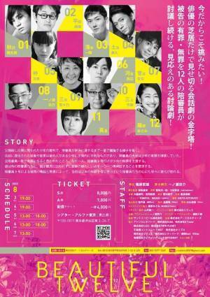 会話劇の金字塔『12人の怒れる男』を　篠原哲雄監督が演出　一ノ瀬京介が脚色＆主演で上演決定　カンフェティでチケット発売