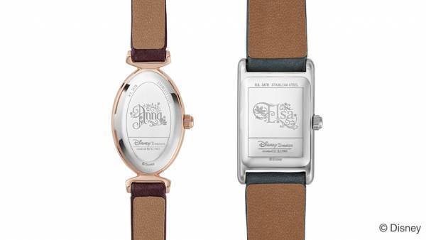 ディズニー映画『アナと雪の女王』の 「アナ」「エルサ」それぞれをモチーフにデザインした 2種類の腕時計　『Forever sisters』