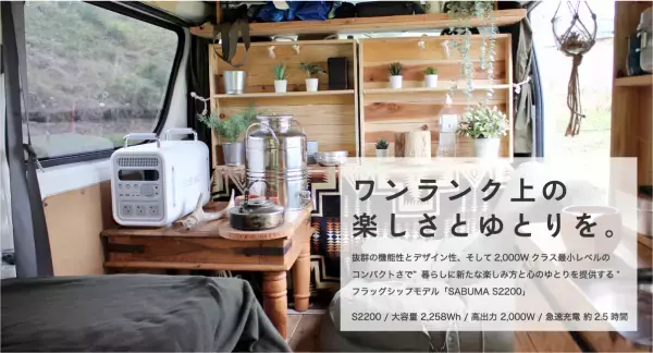 大容量ポータブル電源 SABUMAの新製品が＜九州キャンピングカー ショー2023＞に出展