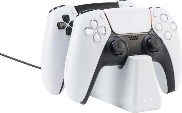 DualSense Edge／DualSense両対応！ PS5用コントローラーを2台同時に充電できるスタンド が新登場