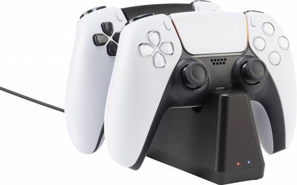 DualSense Edge／DualSense両対応！ PS5用コントローラーを2台同時に充電できるスタンド が新登場