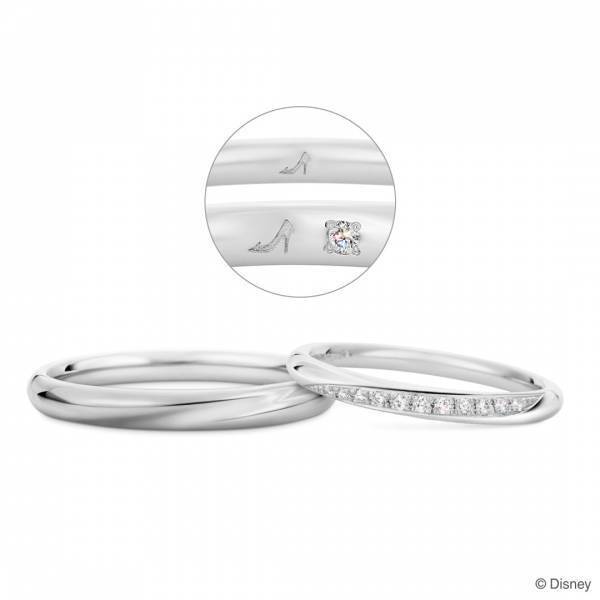 ディズニー映画『シンデレラ』をモチーフにした 婚約・結婚指輪8月25日(金)発売 ダイヤモンドと内側の刻印で物語を感じられるデザイン 全国のケイウノ店舗、ケイウノオフィシャルサイトにて