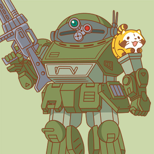 鉄の軋みと洗熊の咆哮。ローラダッシュに乗せて『装甲騎兵ボトムズ』と『ラスカル』が 衝撃のコラボレーション！8月30日（水）、コラボLINEスタンプの配信を開始