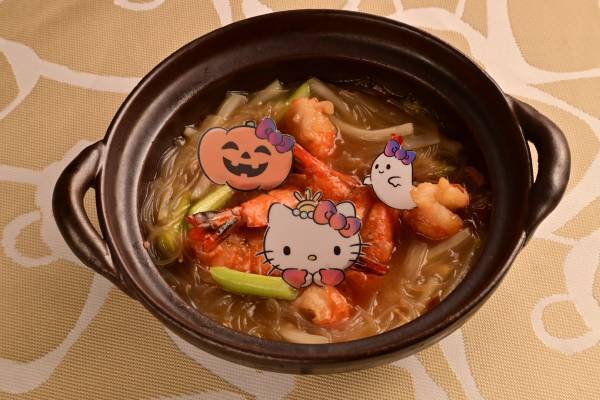 「AWAJI HELLO KITTY APPLE LAND　ワクワク！Autumn Festival」 開催中 第5弾 お食事を可愛くアレンジ！『ハロウィンデコ中華』9月13日より開始