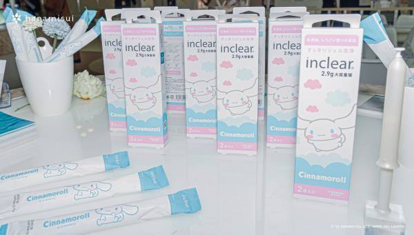 腟洗浄器のインクリアでおなじみの株式会社ハナミスイが20周年を記念して、シナモロールと夢のコラボ商品を新発売！