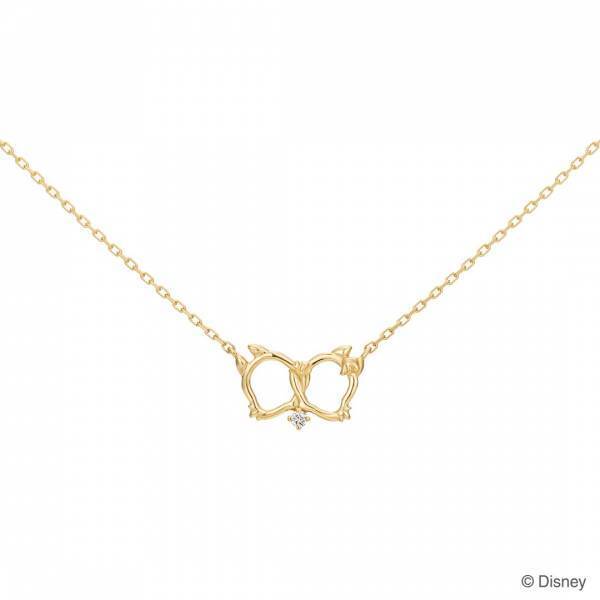 【ディズニー】「ミッキー＆ミニー」、「チップ＆デール」モチーフ 『Always two』 お互いを想う、絆を感じるネックレス2種類
