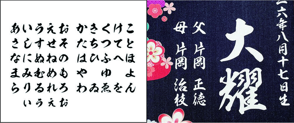 伝統の岡山デニム使用！独特な風合いが魅力の額入り命名書 – 10/27から1週間の限定セール！